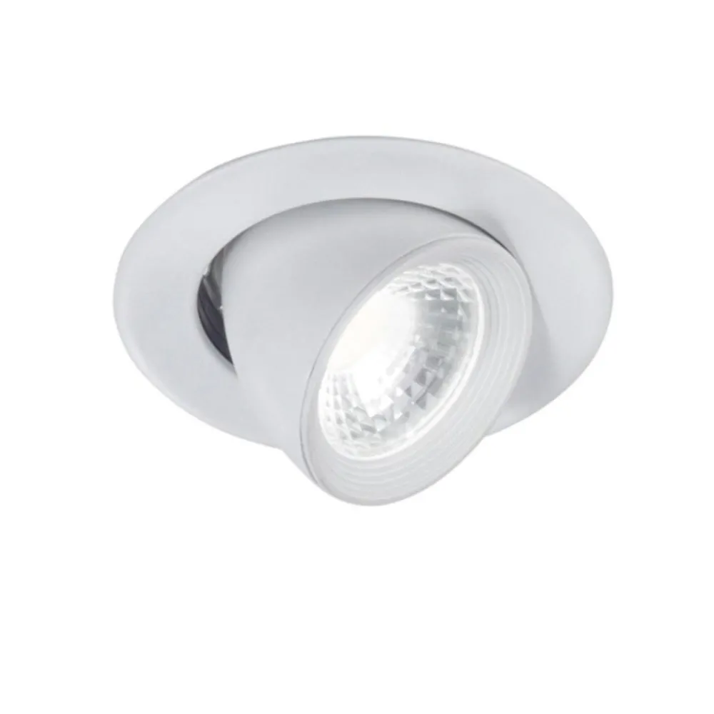 Faretti Da Incasso-Selezionato da Mazzolaluce Faretto da incasso per controsoffitto bianco orientabile 10w 4000k 220-240v