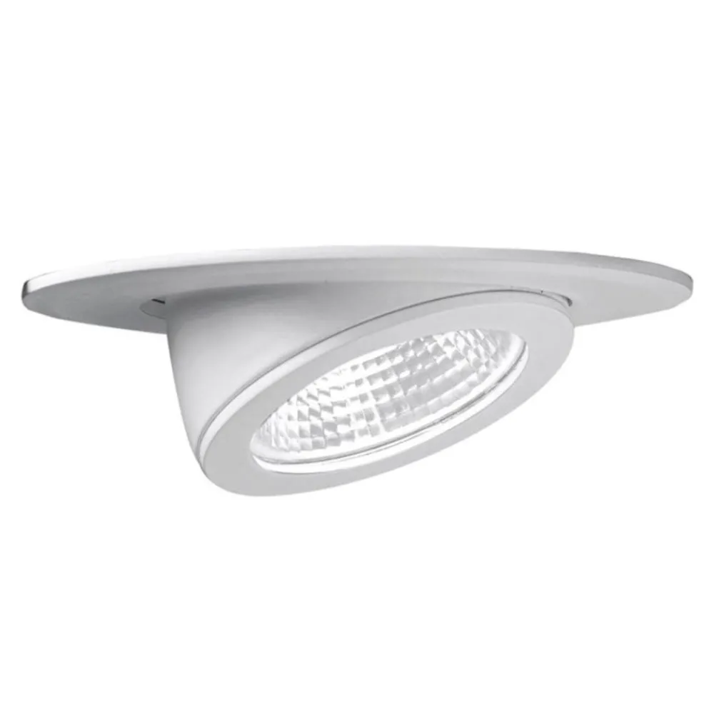 Faretti Da Incasso-Selezionato da Mazzolaluce Faretto da incasso per controsoffitto bianco orientabile 10w 4000k 220-240v