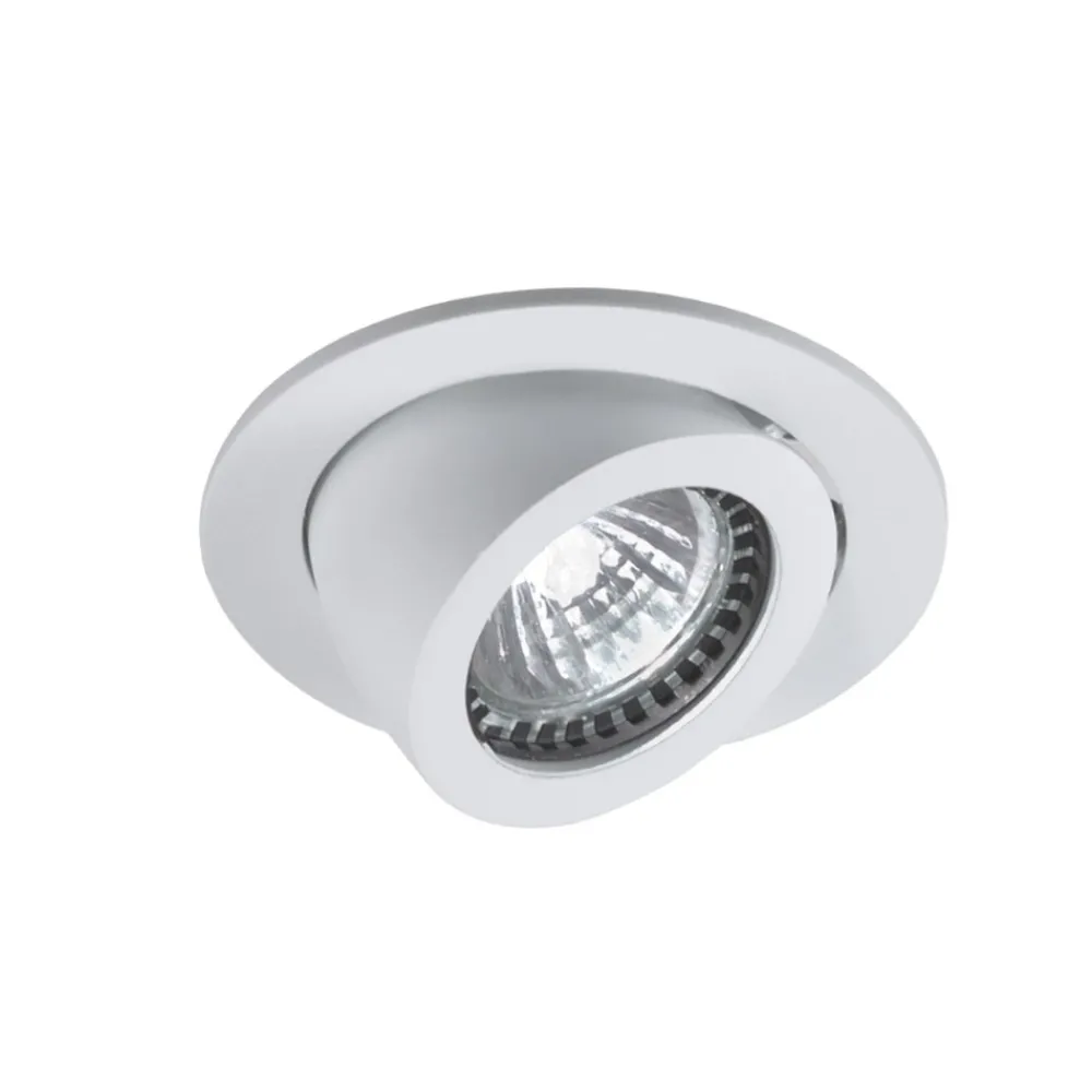 Faretti Da Incasso-Selezionato da Mazzolaluce Faretto da incasso per controsoffitto orientabile metallo bianco
