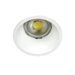 Faretti Da Incasso-Selezionato da Mazzolaluce Faretto da incasso per controsoffitto metallo bianco rotondo fp