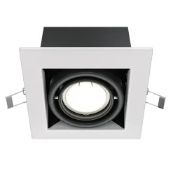 Faretti Da Incasso-Maytoni Faretto da incasso quadrato bianco orientabile metal modern