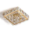 Faretti Da Incasso-Selezionato da Mazzolaluce Faretto da incasso quadrato con cristalli cornice oro