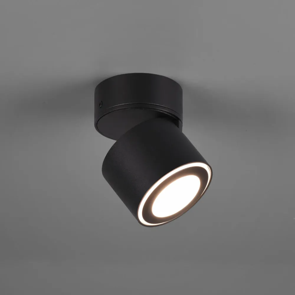 Faretti Da Incasso-Selezionato da Mazzolaluce Faretto da incasso soffitto led 6w cilindro orientabile nero