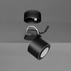 Faretti Da Incasso-Selezionato da Mazzolaluce Faretto da incasso soffitto led 6w cilindro orientabile nero