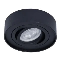 Faretti Da Incasso-Selezionato da Mazzolaluce Faretto da incasso tondo nero a soffitto orientabile fp