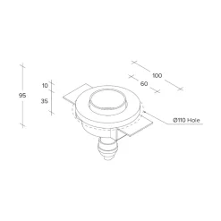 Faretti Da Incasso-Sforzin Illuminazione Faretto da incasso tondo sporgente alluminio sforzin thessaly
