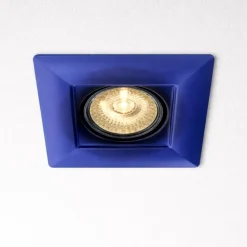 Faretti Da Incasso-Selezionato da Mazzolaluce Faretto da incasso vetro blu quadrato fp