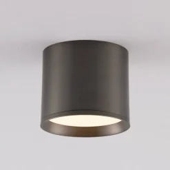 Faretti Da Soffitto-Selezionato da Mazzolaluce Faretto da osoffitto nickel nero led 10w 3000k cilindro