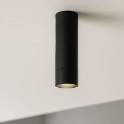 Faretti Da Soffitto-Selezionato da Mazzolaluce Faretto da soffito led 5w 3000k cilindro nero