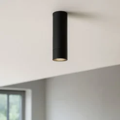 Faretti Da Soffitto-Selezionato da Mazzolaluce Faretto da soffito led 5w 3000k cilindro nero