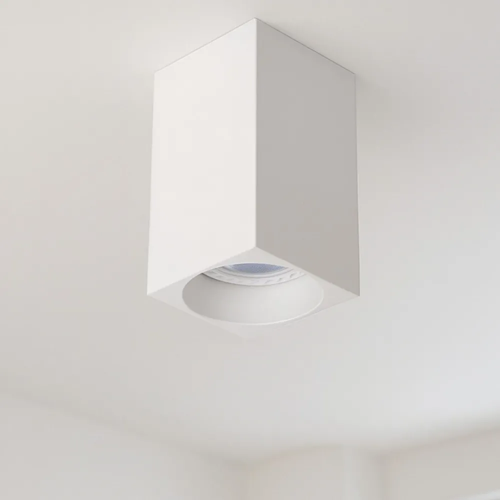 Faretti Da Soffitto-Selezionato da Mazzolaluce Faretto da soffitto bianco dimmerabile squadrato