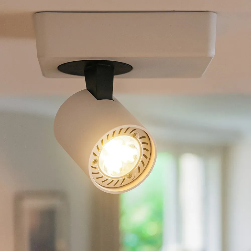 Faretti Da Soffitto-Selezionato da Mazzolaluce Faretto da soffitto bianco orientabile fp