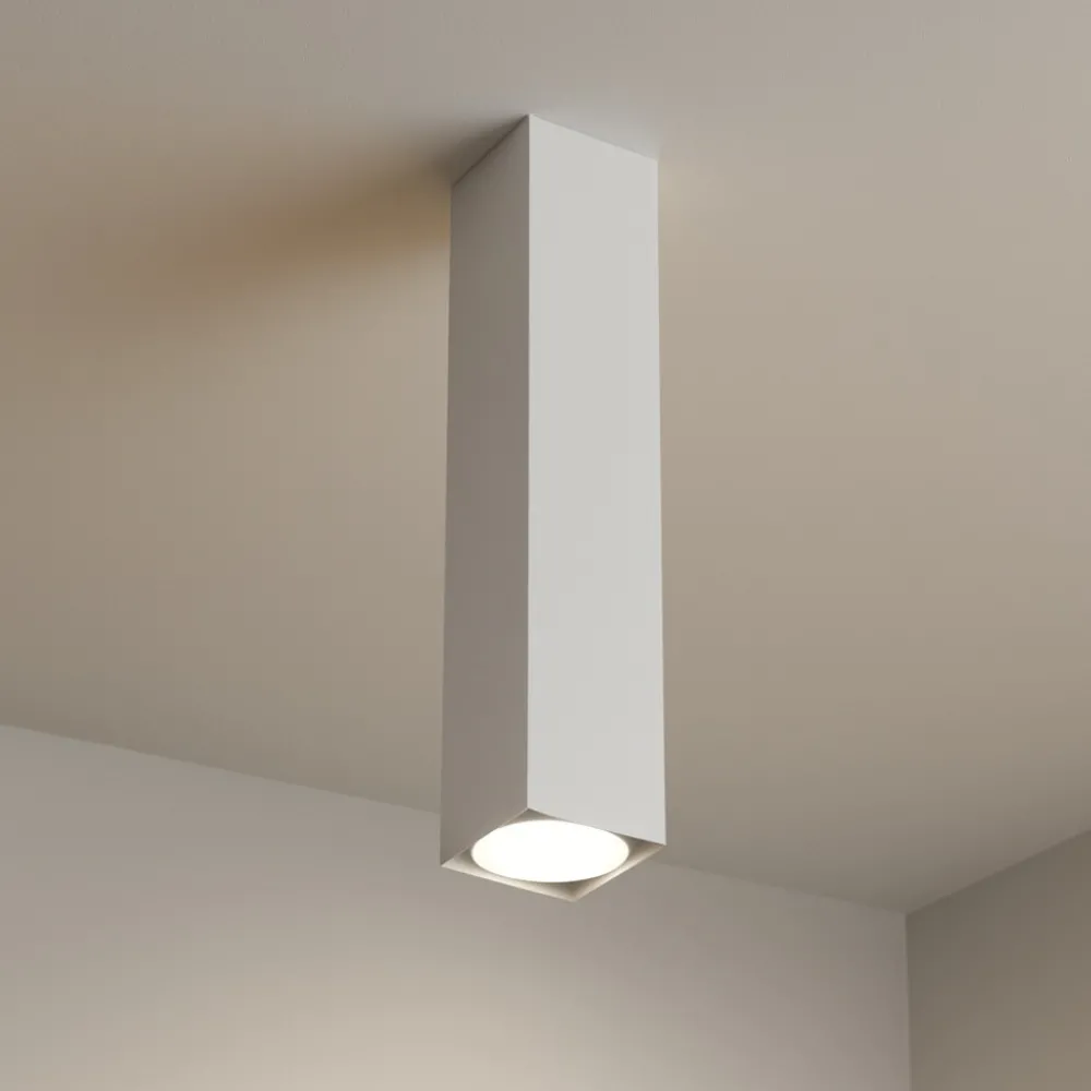 Faretti Da Soffitto-Top Light Faretto da soffitto bianco squadrato