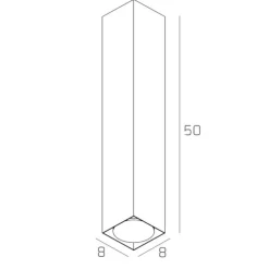 Faretti Da Soffitto-Top Light Faretto da soffitto bianco squadrato