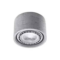 Faretti Da Soffitto-Selezionato da Mazzolaluce Faretto da soffitto cemento grigio cilindro rotondo