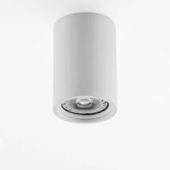 Faretti Da Soffitto-IsyLuce Faretto da soffitto cilindro bianco in gesso