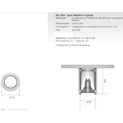 Faretti Da Soffitto-IsyLuce Faretto da soffitto cilindro bianco in gesso