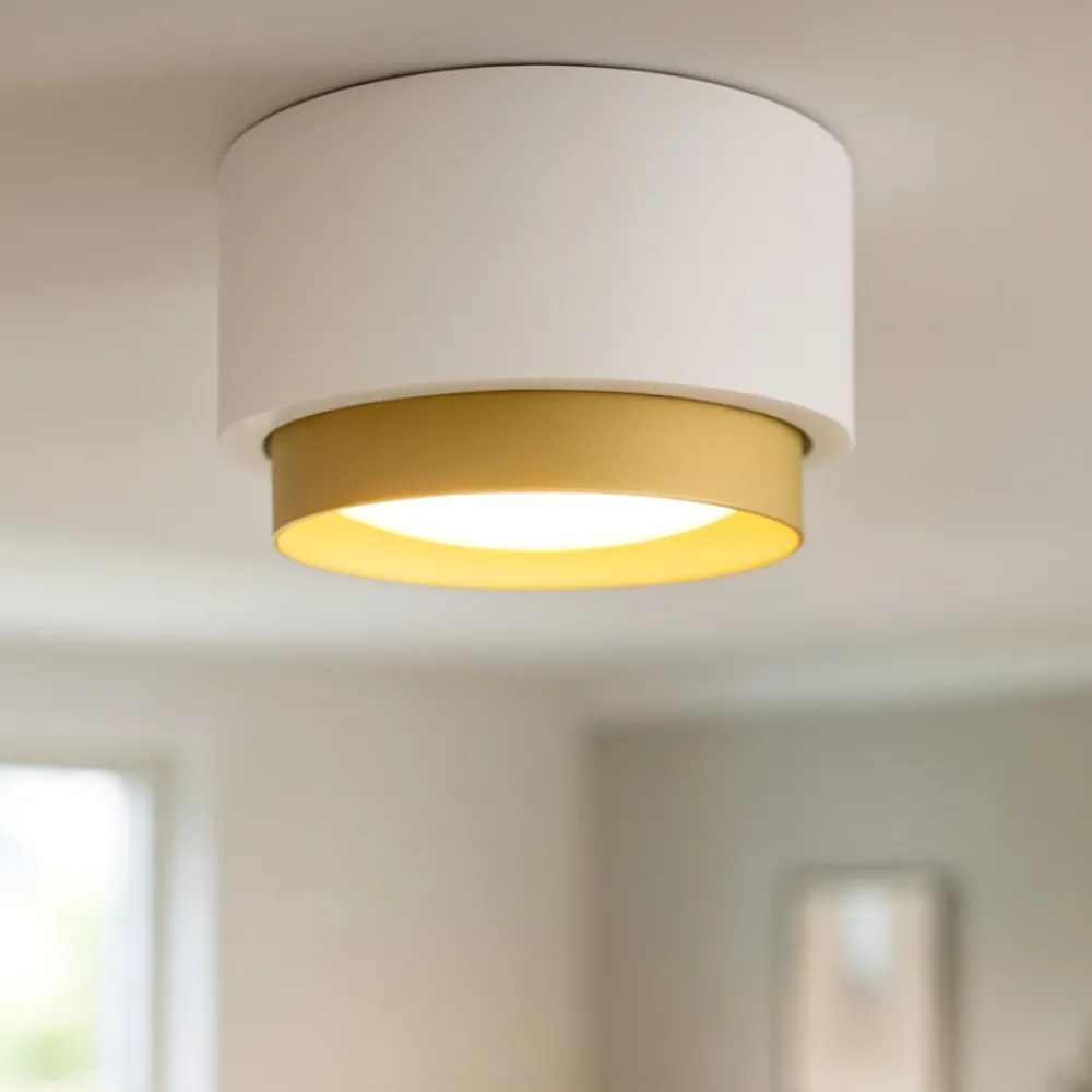Faretti Da Soffitto-Sforzin Illuminazione Faretto da soffitto cilindro bianco oro sforzin syme
