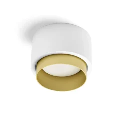 Faretti Da Soffitto-Sforzin Illuminazione Faretto da soffitto cilindro bianco oro sforzin syme
