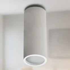 Faretti Da Soffitto-Selezionato da Mazzolaluce Faretto da soffitto cilindro di cristaly gesso pitturabile