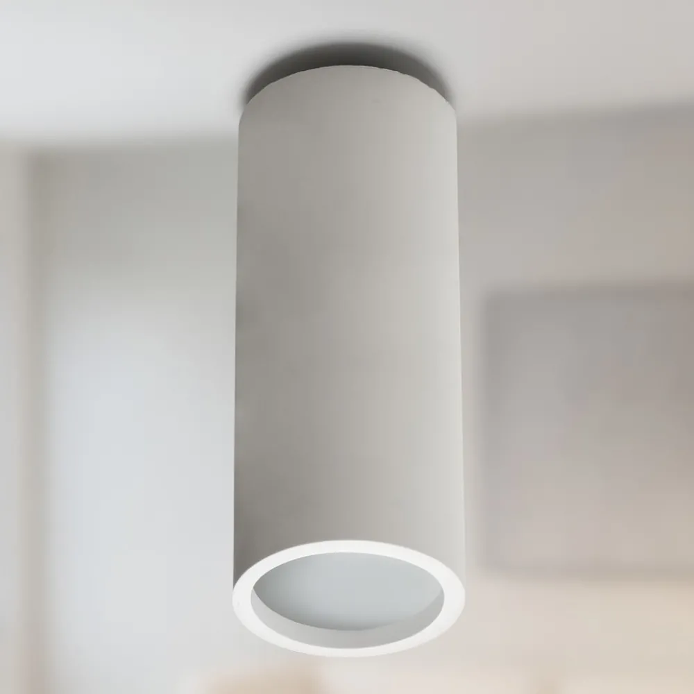 Faretti Da Soffitto-Selezionato da Mazzolaluce Faretto da soffitto cilindro di cristaly gesso pitturabile