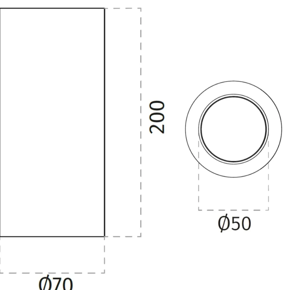 Faretti Da Soffitto-Selezionato da Mazzolaluce Faretto da soffitto cilindro di cristaly gesso pitturabile