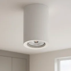 Faretti Da Soffitto-Selezionato da Mazzolaluce Faretto da soffitto cilindro gesso cristaly pitturabile