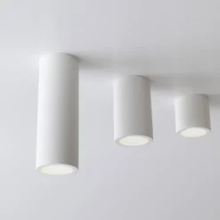 Faretti Da Soffitto-Selezionato da Mazzolaluce Faretto da soffitto cilindro gesso cristaly pitturabile