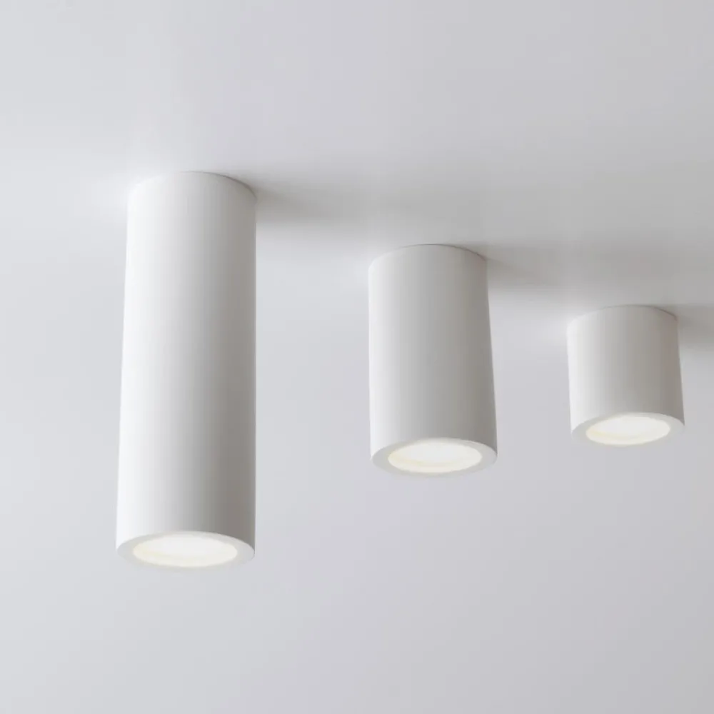 Faretti Da Soffitto-Selezionato da Mazzolaluce Faretto da soffitto cilindro gesso cristaly pitturabile