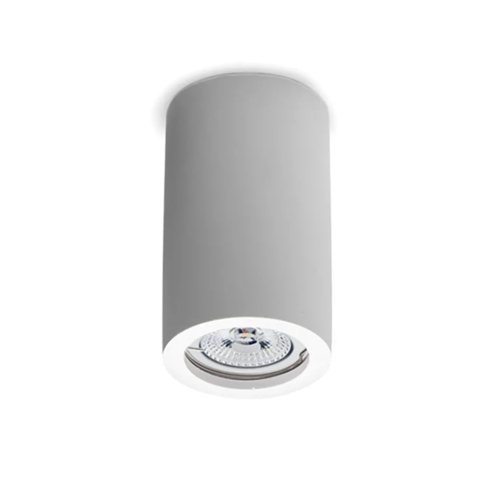 Faretti Da Soffitto-Selezionato da Mazzolaluce Faretto da soffitto cilindro gesso cristaly pitturabile