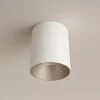Faretti Da Soffitto-Selezionato da Mazzolaluce Faretto da soffitto cilindro metallo bianco argento
