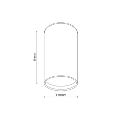 Faretti Da Soffitto-Selezionato da Mazzolaluce Faretto da soffitto cilindro colore cachemire