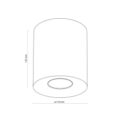 Faretti Da Soffitto-Selezionato da Mazzolaluce Faretto da soffitto cilindro bronzo