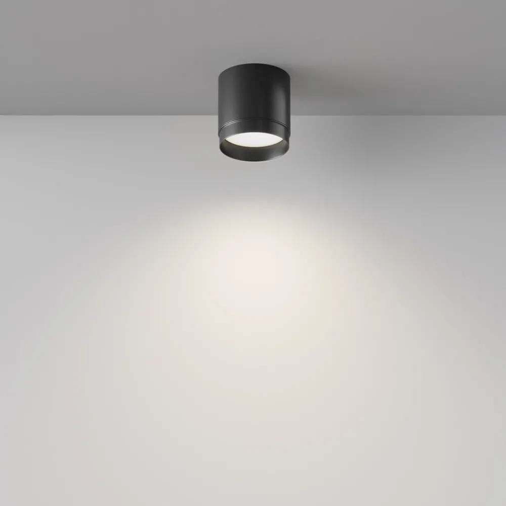 Faretti Da Soffitto-Maytoni Faretto da soffitto cilindro nero polar
