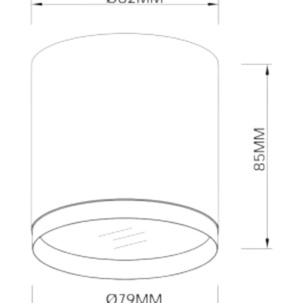 Faretti Da Soffitto-Maytoni Faretto da soffitto cilindro nero polar