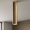 Faretti Da Soffitto-Linea Light Faretto da soffitto cilindro oro h30cm