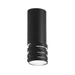 Faretti Da Soffitto-Gea Luce Faretto da soffitto cilindro sporgente nero emily