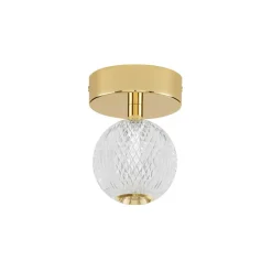 Faretti Da Soffitto-Selezionato da Mazzolaluce Faretto da soffitto contemporaneo oro sfere trasparenti led 3200k