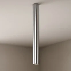 Faretti Da Soffitto-Linea Light Faretto da soffitto cromo birba h60 cm
