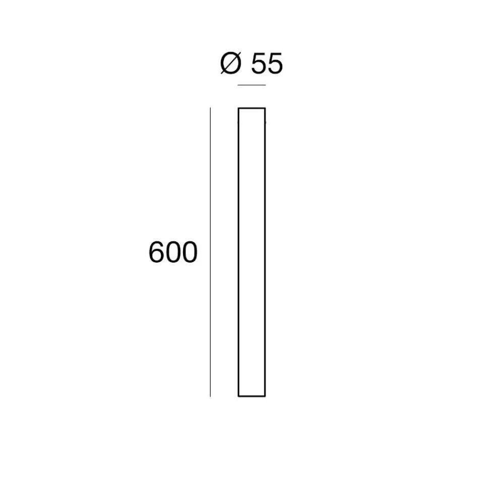 Faretti Da Soffitto-Linea Light Faretto da soffitto cromo birba h60 cm