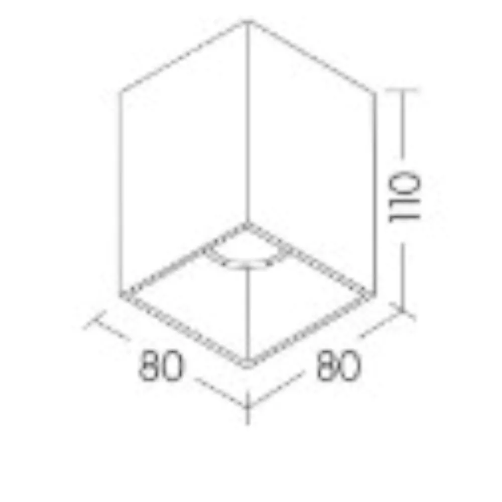Faretti Da Soffitto-Selezionato da Mazzolaluce Faretto da soffitto cubo bianco per interno