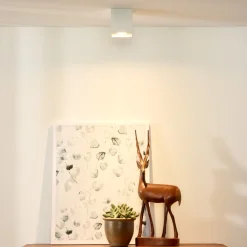 Faretti Da Soffitto-Selezionato da Mazzolaluce Faretto da soffitto di metallo bianco quadrato
