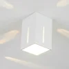 Faretti Da Soffitto-Selezionato da Mazzolaluce Faretto da soffitto e27 parallelepipedo bianco fp