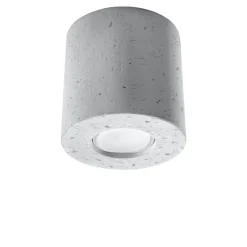Faretti Da Soffitto-Selezionato da Mazzolaluce Faretto da soffitto in cemento cilindro grigio