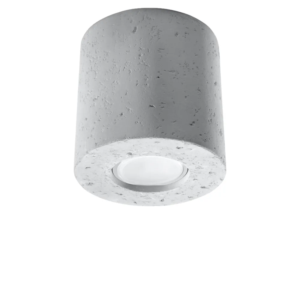 Faretti Da Soffitto-Selezionato da Mazzolaluce Faretto da soffitto in cemento cilindro grigio