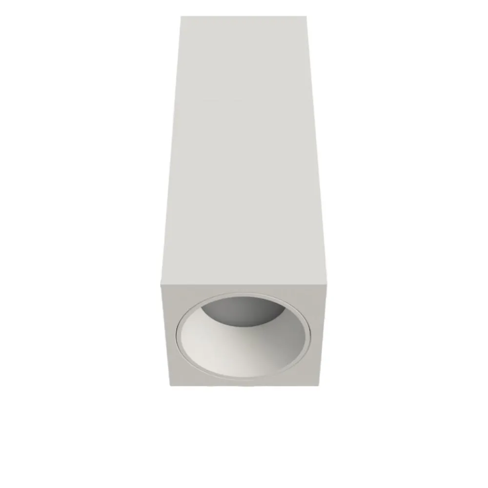 Faretti Da Soffitto-Selezionato da Mazzolaluce Faretto da soffitto in gesso alluminio bianco quadrato