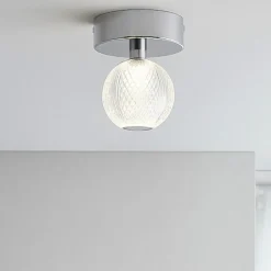 Faretti Da Soffitto-Selezionato da Mazzolaluce Faretto da soffitto led 3200k cromo vetro decorato