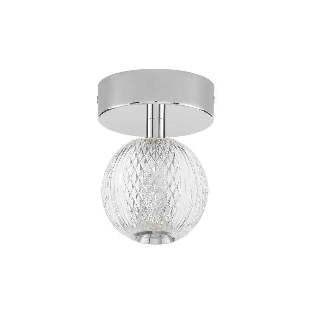 Faretti Da Soffitto-Selezionato da Mazzolaluce Faretto da soffitto led 3200k cromo vetro decorato