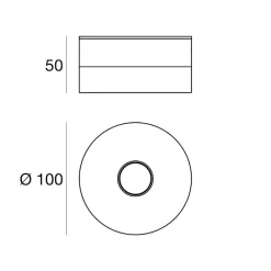 Faretti Da Soffitto-Linea Light Faretto da soffitto led 3000k one to one