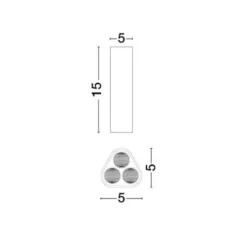 Faretti Da Soffitto-Selezionato da Mazzolaluce Faretto da soffitto led 3000k nickel h15cm